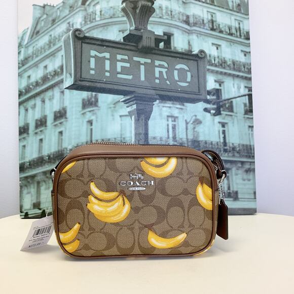 Coach CR175 Mini Jamie Camera Bag In Signature Canvas With Banana - Picture 2 of 6